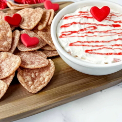 Irresistible Valentine Cinnamon Air Fryer Chips and Cheesecake Dip Recipe