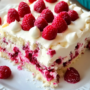 White Chocolate Raspberry Poke Cake Recipe