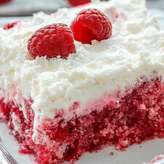 Raspberry Zinger Poke Cake