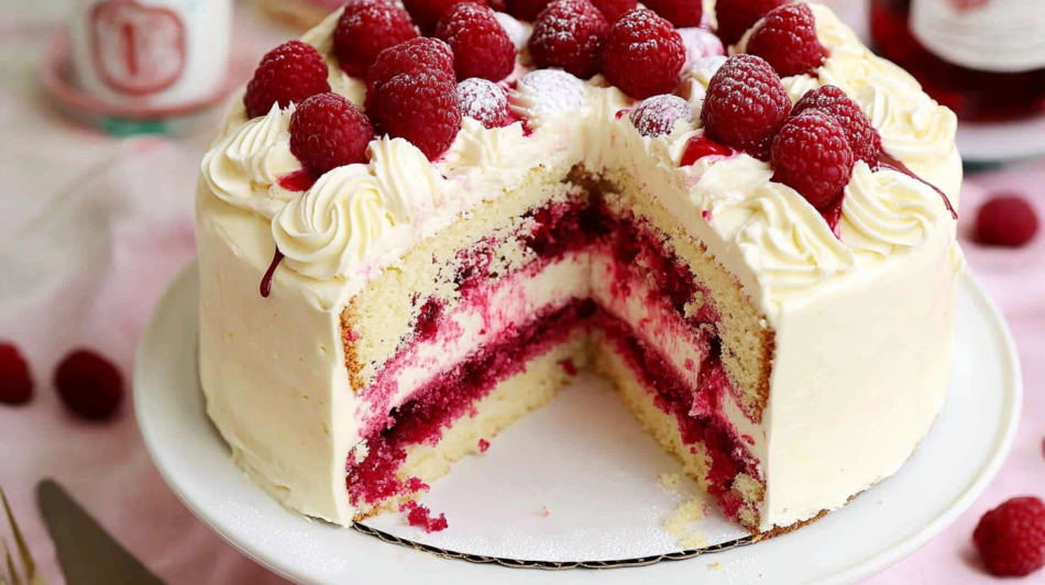 White Chocolate Raspberry Dream Cake
